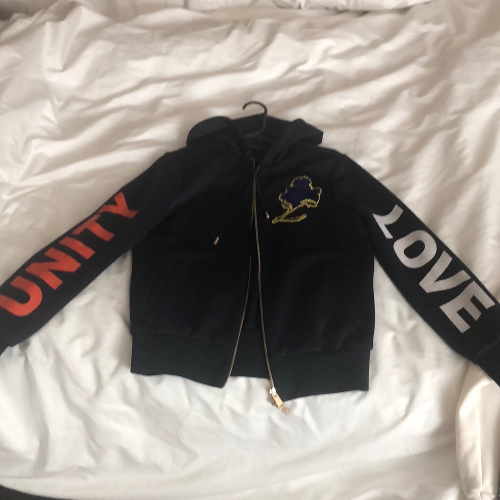 Versace hooded zip up